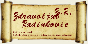 Zdravoljub Radinković vizit kartica